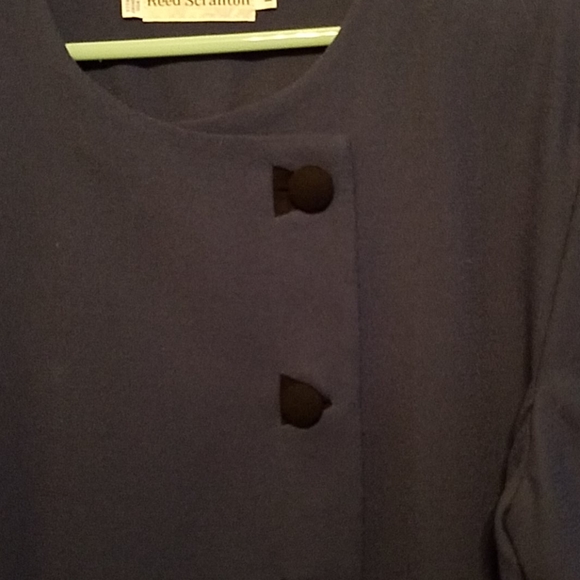 Blue wool crepe dress - Picture 3 of 4